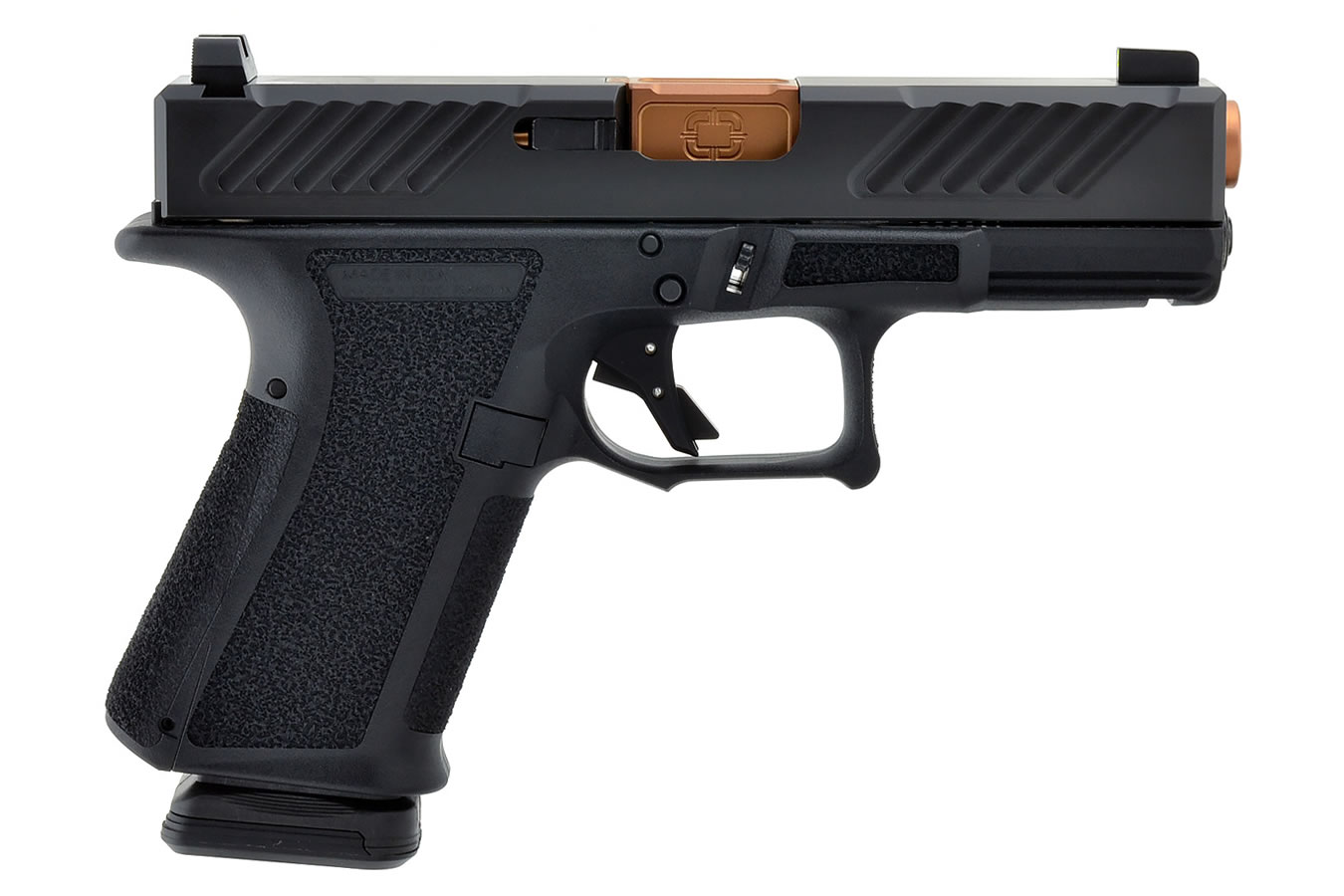 MR918 Combat 9mm Black Pistol with Spiral Fluted Bronze Barrel - Firearms | The Gun Shop