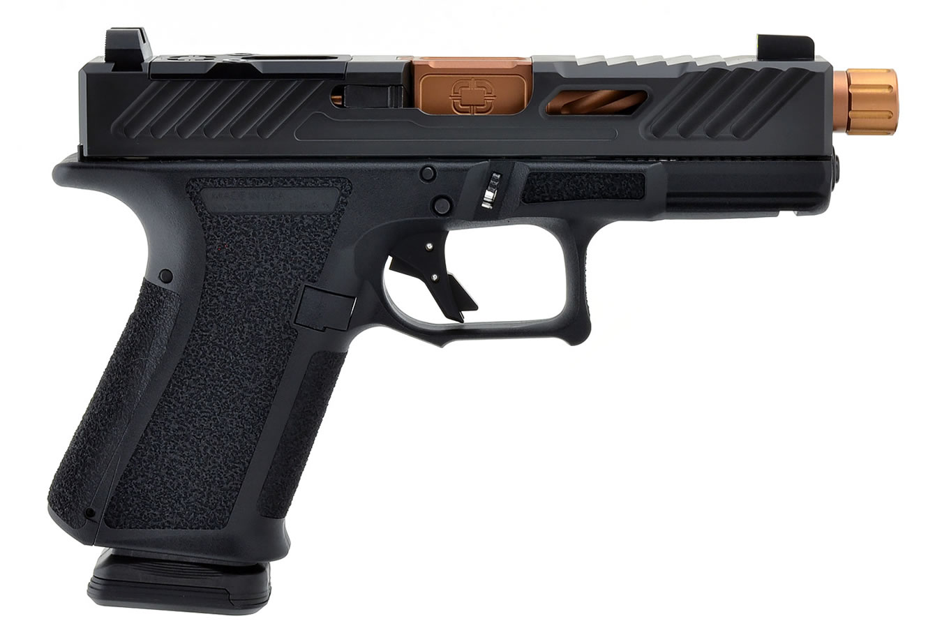 MR918 Elite 9mm Black Optics Ready Pistol with Spiral Fluted Bronze Threaded Bar - Firearms | The Gun Shop
