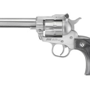 Ruger Single-Six Convertible, Single Action Revolver, 22LR/22WMR, 5.5" Barrel, Satin Stainless Finish, Black Laminate Grips, 6Rd, Adjustable Sights