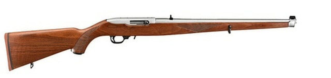 Ruger 10/22 Walnut Mannlicher 18.5" SS Barrel Full Stock 10rd Mag