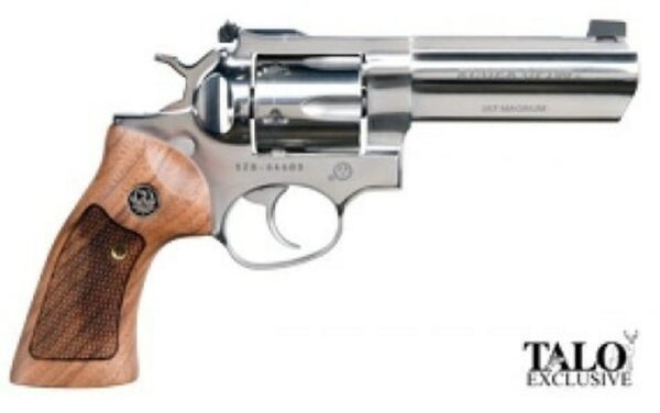 Ruger GP100 Limited Edition 357 Mag/38 Spl 4" Full Lug Barrel, High Polish SS, Adjustable Sights Wood Grips 6rd