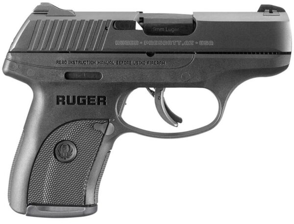 Ruger LC9S Standard 9mm, 3.12" Barrel, 3-Dot, Black Polymer Grip, 7rd Mag
