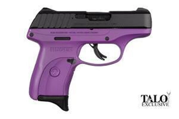 Ruger EC9S Purple Cerakote Compact, 9MM, 3.1" Barrel Thumb Safety, Fixed Sights 7rd Mag TALO