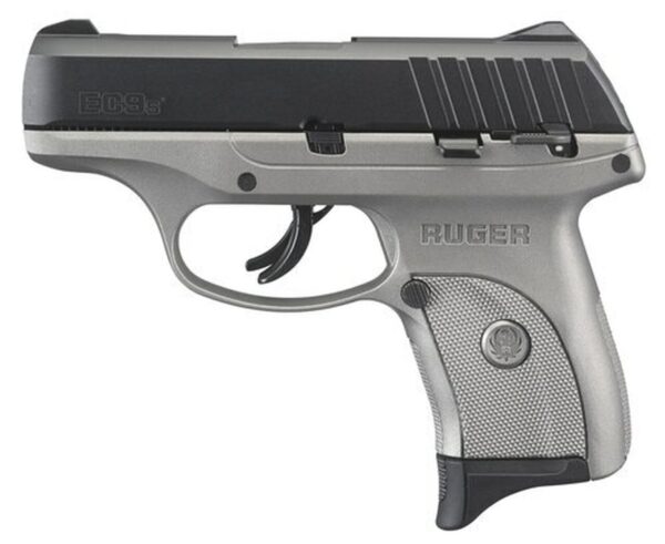 Ruger EC9s, 9mm, 3.12" Barrel, 7rd, Fixed Sights, Gray Frame, Black Slide