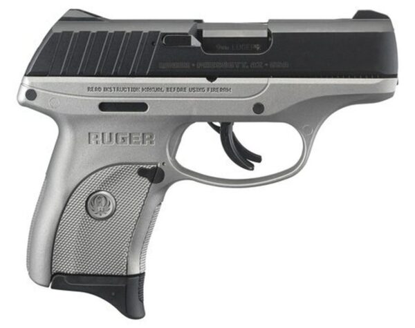 Ruger EC9s, 9mm, 3.12" Barrel, 7rd, Fixed Sights, Gray Frame, Black Slide