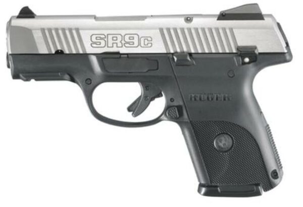 RUGER SR9C Compact Pistol, STAINLESS Steel, 10 Rd Mag