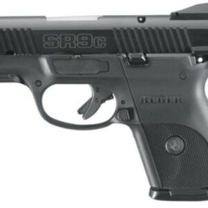 Ruger SR9C Compact Pistol, 9mm, Black Alloy Slide, 3.5", 10 Rd Mags