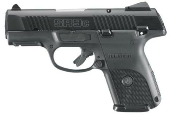 Ruger SR9C Compact Pistol, 9mm, Black Alloy Slide, 3.5", 10 Rd Mags