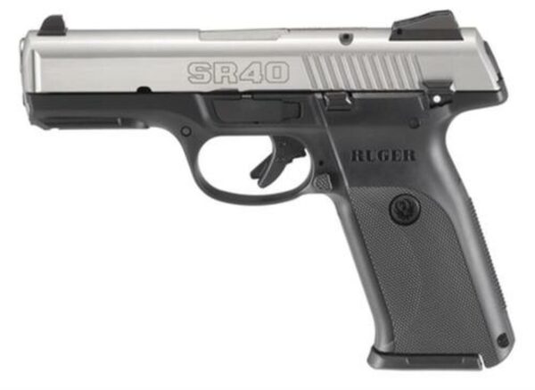 Ruger SR40 40SW, Stainless Slide, 15RD Mag