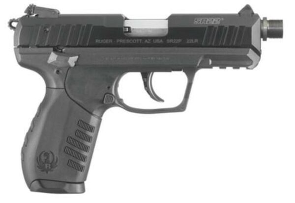 Ruger SR22 PBT 22LR, Threaded Barrel, Black