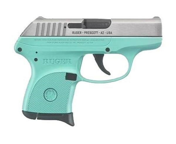 Ruger LCP .380 ACP, 2.75", 6rd, Turquoise Frame, Stainless Steel Slide