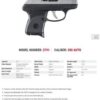 Ruger LCP 380 ACP Double, 2.75" Barrel, Black Grip, Stainless Slide