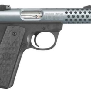 Ruger 22/45 Lite Rimfire Pistol 22LR 4.4 Inch Threaded Barrel Cobalt Anodize Finish Replaceable Molded Rubber Grip Panels 10 Round