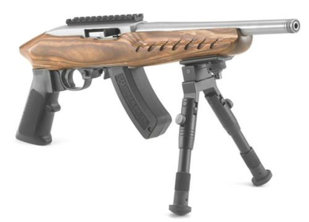 Ruger Charger Pistol, 22LR, 10" Barrel, 15rd, Threaded Barrel, Wood/Stainless