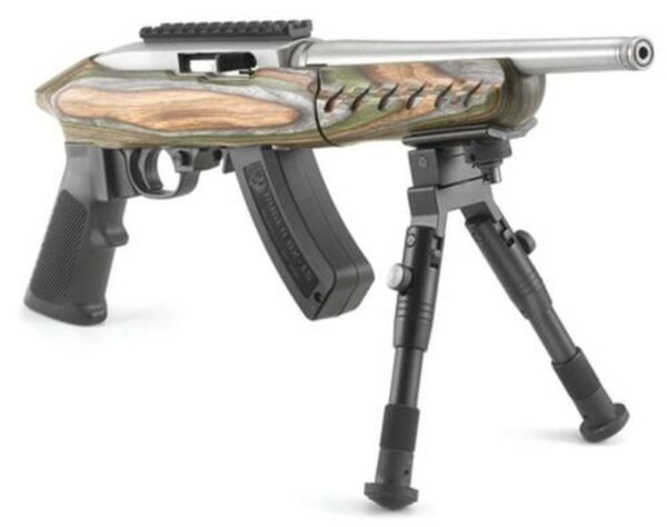 Ruger Charger Takedown 22LR, 10" Threaded Barrel, SS Finish, Green Mtn Laminate