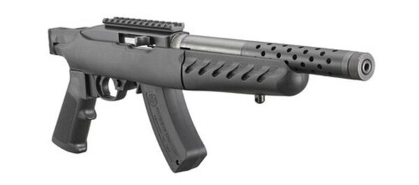 Ruger 22 Charger Takedown Railed Brace Mount 22 LR, Lightweight 10" Threaded Barrel,15Rd Mag, Includes Bipod