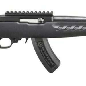 Ruger 22 Charger Railed Brace Mount, Rimfire Pistol, 22 LR, 8" 1/2-28 Threaded Barrel, Matte Black, A2-Style Grip, Black Polymer Stock, Picatinny Top Rail Installed, 15Rd, Includes Adjustable Bipod