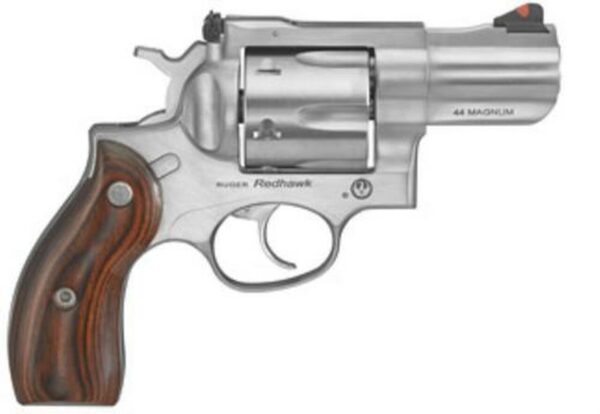 Ruger Redhawk Kodiak Backpack Revolver, 44 Mag 2.75" Wood Grips Satin Nickel Finish