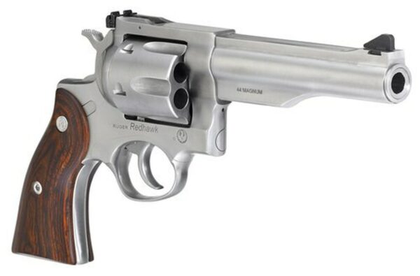 Ruger Redhawk, .44 Mag, 5.5" Barrel, 6rd, Satin Stainless, Wood Grips
