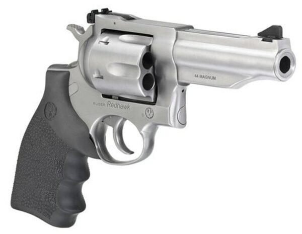 Ruger Redhawk, .44 Mag, 4.2" Barrel, 6rd, Satin Stainless, Hogue Grips