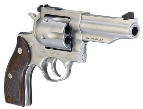 Ruger Redhawk, 45 ACP / .45 Colt, 4.2" Barrel, 6rd, Satin Stainless, Wood Grips