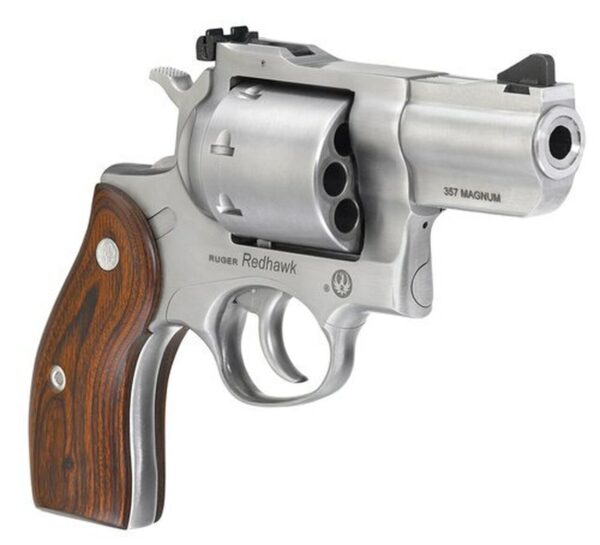 Ruger Redhawk, .357 Mag, 2.75" Barrel, 8rd, Satin Stainless, Wood Grips