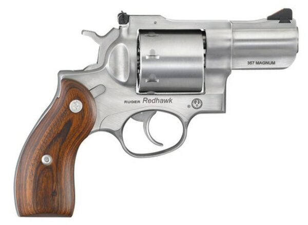 Ruger Redhawk, .357 Mag, 2.75" Barrel, 8rd, Satin Stainless, Wood Grips