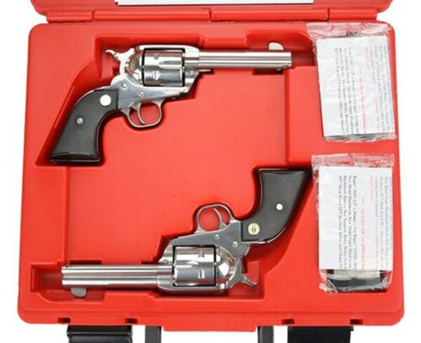 Ruger SASS Vaquero, 357/38 Spl, 4.62", Stainless, Price Shown is for Single Gun, Select two in Cart