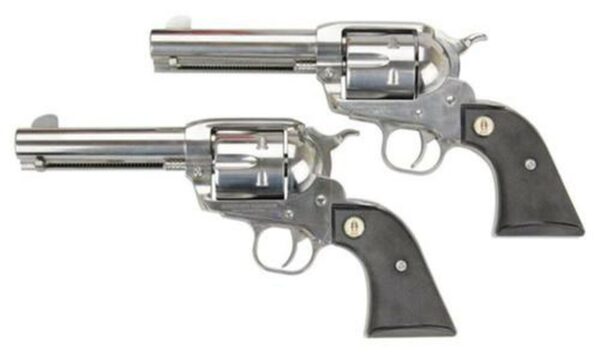 Ruger SASS Vaquero, 357/38 Spl, 4.62", Stainless, Price Shown is for Single Gun, Select two in Cart