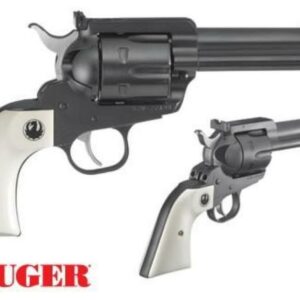 736676052424__34017.1563313933 Ruger Blackhawk Flattop 45LC/45 ACP, 4 5/8" Barrel Ivory Grips, Adjustable Sights