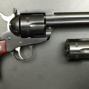736676052462__56740.1575507875 Ruger Blackhawk Flattop .357 Mag/9mm, 5.5", 6rd, Two Cylinders, Wood/Blued