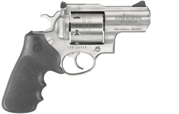 Ruger Super Redhawk Alaskan .454 Casull, 2.5" Barrel, Black Rubber Grips, Stainless Steel, 6rd