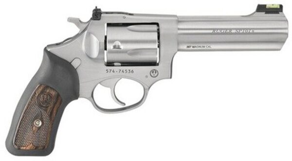Ruger SP101, 357/ 38 Spl, 4.2", 5 Shot, SS, Fiber Optic Sight