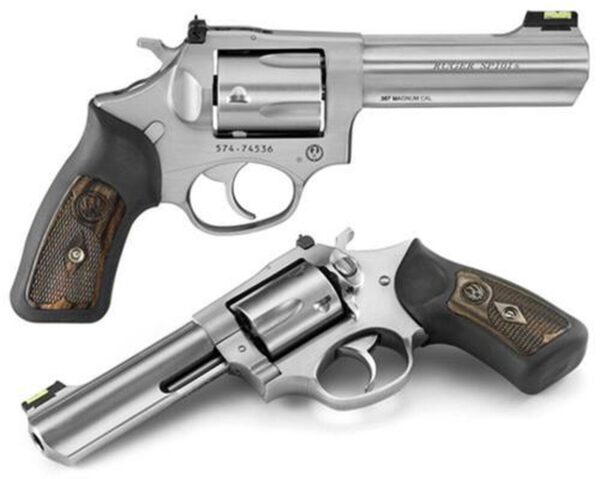 Ruger SP101, 357/ 38 Spl, 4.2", 5 Shot, SS, Fiber Optic Sight