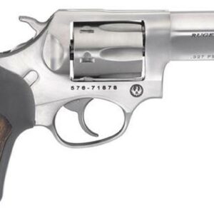 Ruger SP101 327 Fed 3" Barrel 6 rd Black Rubber, Wood Insert Grip SS