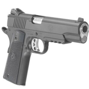 Ruger SR1911 45 ACP, 5", 8rd, G10 Grips, Rail, Black Nitride Finish