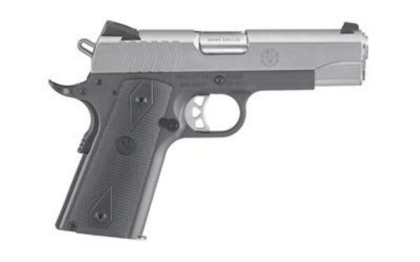 Ruger SR1911 Commander Pistol, 9mm, 4.25", Rubber Grip, 9rd, Two Tone