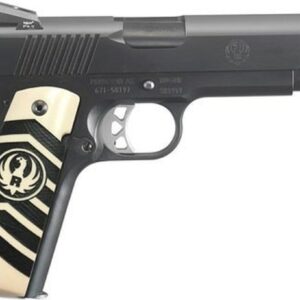 Ruger SR1911 Govt 10MM 5" Barrel Night Sights, Ivorylite/Chevron Grips 8rd Mag