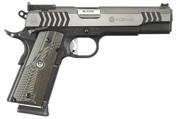 Ruger SR1911 Competition Koenig, .45 ACP, 5" Barrel, 8rd, Black Nitride/Stainless