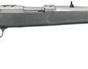 Ruger 77/44 Rem Mag, Black Synthetic Stock/SS Finish, 18.5" Barrel,, rd, Adjustable Sights, 3 rd