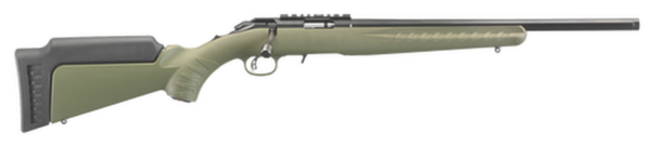 Ruger American Rifle Predator Bolt 22 WMR 18" Threaded Barrel,, Synthetic ODG Stock Blued, 9 rd