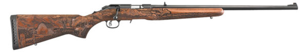 Ruger American Rimfire Farmer 17hmr 22" Barrel Engraved Wood Stock 9rd Mag