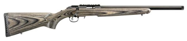 Ruger American Target .17 HMR 18 Inch Threaded Barrel Satin Blue Finish Picatinny Rail Black Laminate Stock 10 Round