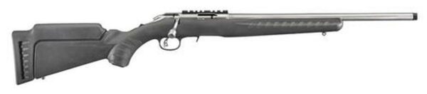 Ruger American Rimfire, 22LR, 18" Barrel, Synthetic Black Stock Stainless Steel, 10rd