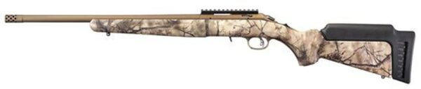 Ruger American Rimfire Standard 17HMR, 18" Threaded Barrel, Bronze, Camo, 9rd