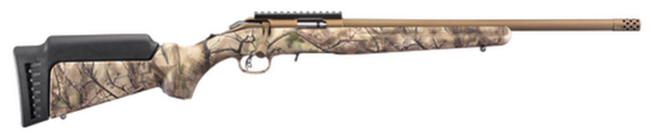 Ruger American Rimfire Standard 17HMR, 18" Threaded Barrel, Bronze, Camo, 9rd