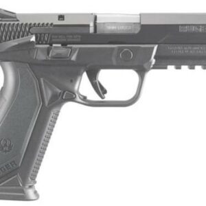 Ruger American 9mm, 4.2", Novak Sights, Black Nitride, Manual Safety, 10rd