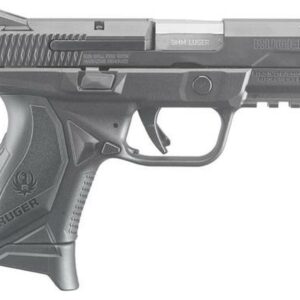 Ruger American Compact 9mm, 3.5", 10rd, Novak Sights, Black Nitride