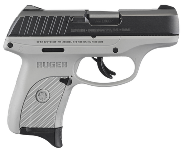 Ruger EC9s Striker Fired, Compact, 9MM 3.1" Barrel, Gray Nylon Frame, 7Rd Mag