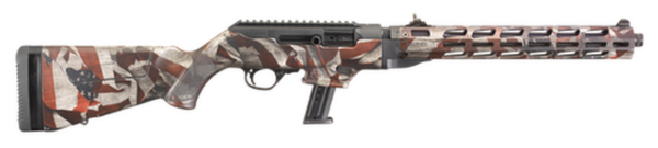 Ruger PC Carbine 9mm, 16.12" Threaded Barrel, American Flag, 10rd